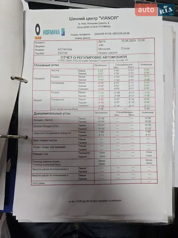 Универсал Ford Focus 2004 в Киеве документ