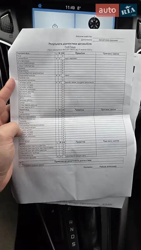 Хетчбек Ford Focus 2018 в Києві документ