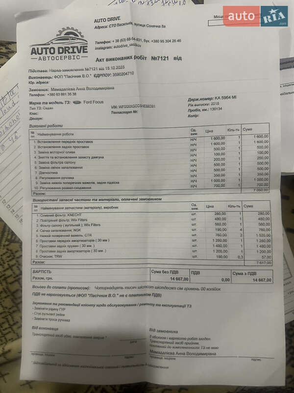 Хэтчбек Ford Focus 2018 в Василькове