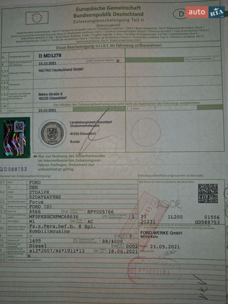 Универсал Ford Focus 2021 в Кривом Роге