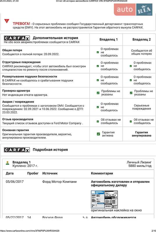 Седан Ford Fusion 2017 в Золочеве