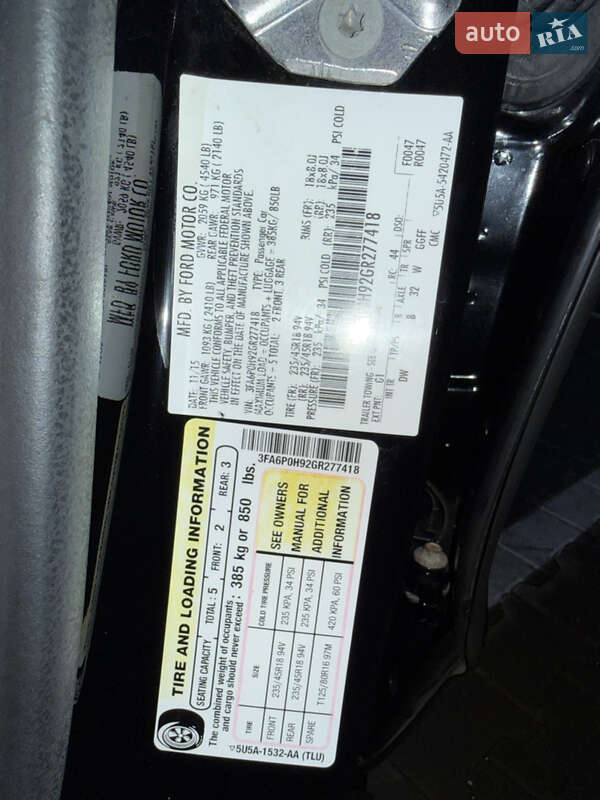 Седан Ford Fusion 2015 в Шептицькому фото 29 Седан Ford Fusion 2015 в Шептицькому