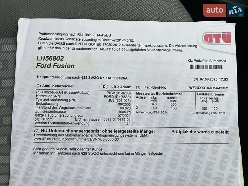 Хэтчбек Ford Fusion 2005 в Косове