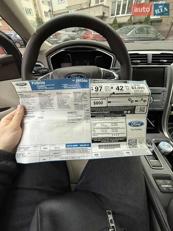 Седан Ford Fusion 2016 в Киеве документ 2 фото Седан Ford Fusion 2016 в Киеве документ