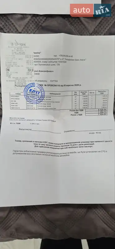 Внедорожник / Кроссовер Ford Kuga 2013 в Днепре документ