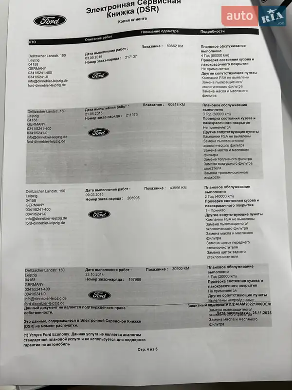 Позашляховик / Кросовер Ford Kuga 2014 в Хмельницькому документ