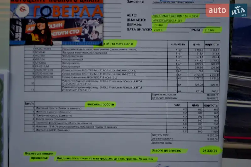 Грузовой фургон Ford Transit Connect 2020 в Хмельницком документ 3 фото Грузовой фургон Ford Transit Connect 2020 в Хмельницком документ