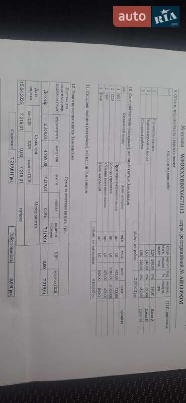 Вантажний фургон Ford Transit 2006 в Києві