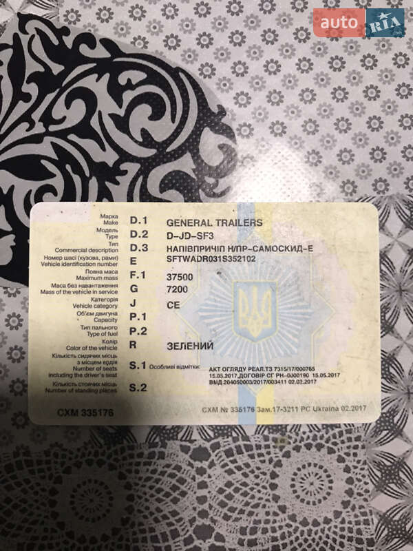 Самоскид напівпричіп Fruehauf GT 2001 в Обухові