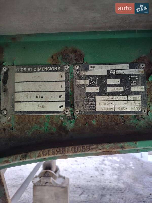 Тентованный борт (штора) - полуприцеп Fruehauf TF34 2008 в Демидовке фото 8 Тентованный борт (штора) - полуприцеп Fruehauf TF34 2008 в Демидовке