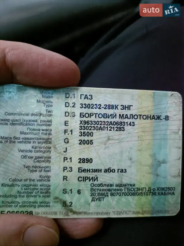 Тентованый ГАЗ 3302 Газель 2010 в Черкассах документ