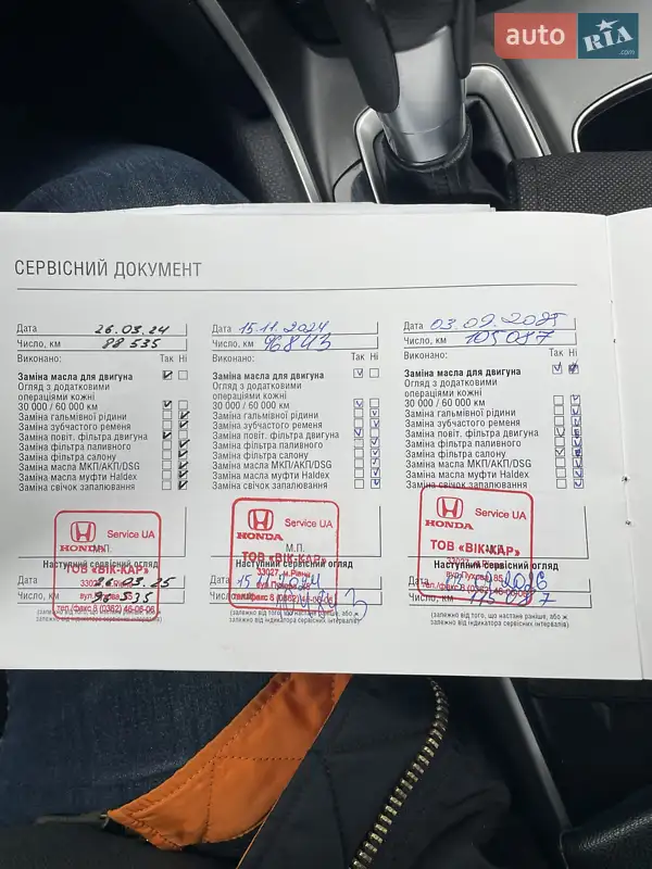 Седан Honda Accord 2018 в Ровно документ