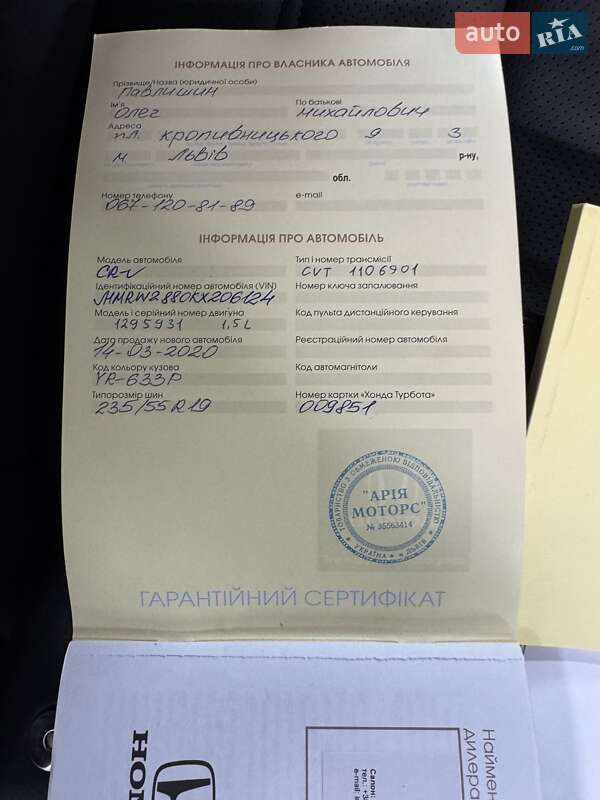 Внедорожник / Кроссовер Honda CR-V 2018 в Киеве фото 55 Внедорожник / Кроссовер Honda CR-V 2018 в Киеве