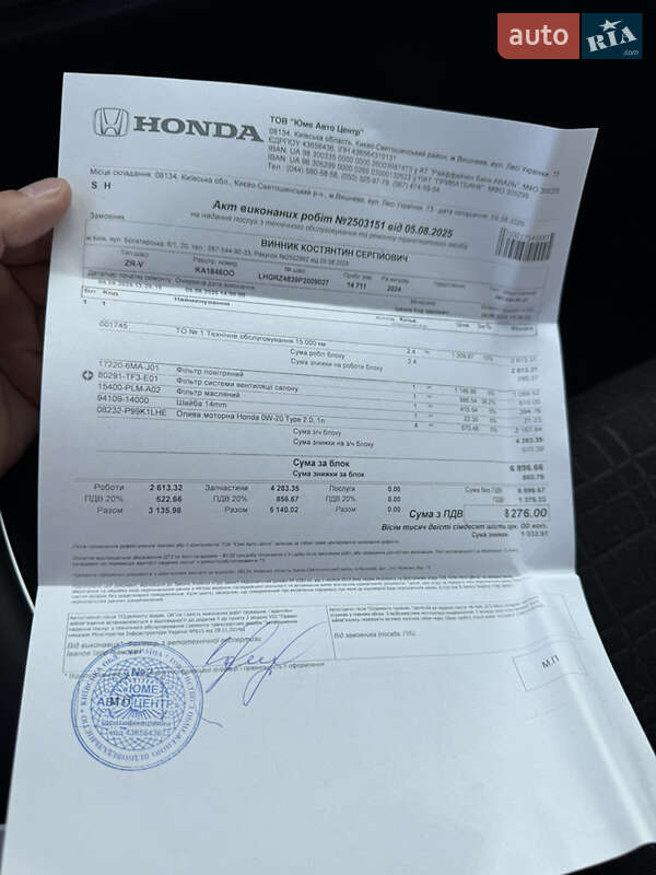 Внедорожник / Кроссовер Honda ZR-V 2023 в Киеве