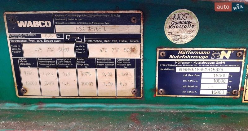 Контейнеровоз Hueffermann HSA 2000 в Ровно