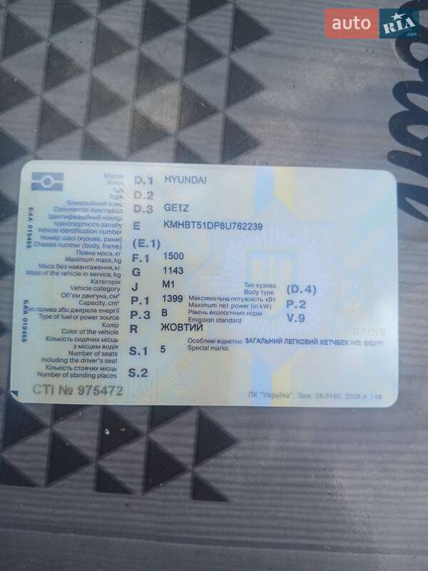 Хэтчбек Hyundai Getz 2007 в Фастове