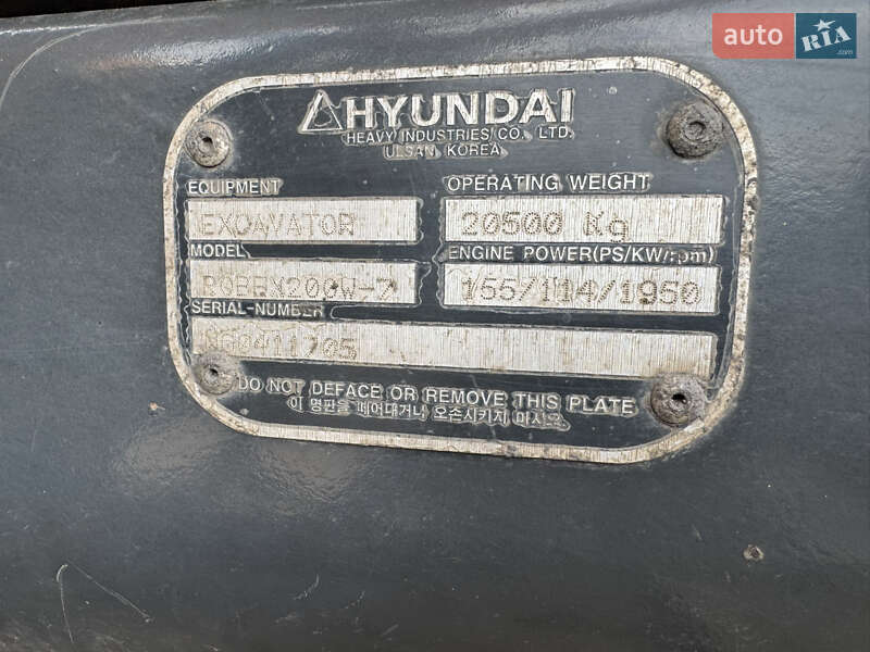 Колесный экскаватор Hyundai R 200-W7 2008 в Кривом Роге фото 12 Колесный экскаватор Hyundai R 200-W7 2008 в Кривом Роге