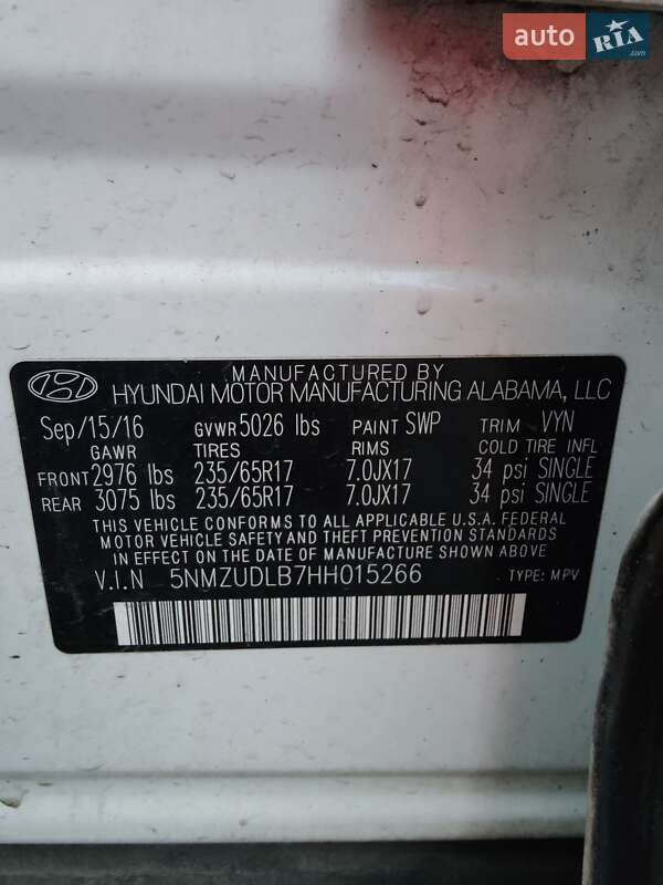 Позашляховик / Кросовер Hyundai Santa FE 2016 в Києві фото 7 Позашляховик / Кросовер Hyundai Santa FE 2016 в Києві