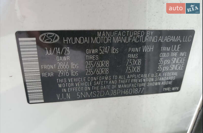 Внедорожник / Кроссовер Hyundai Santa FE 2023 в Киеве