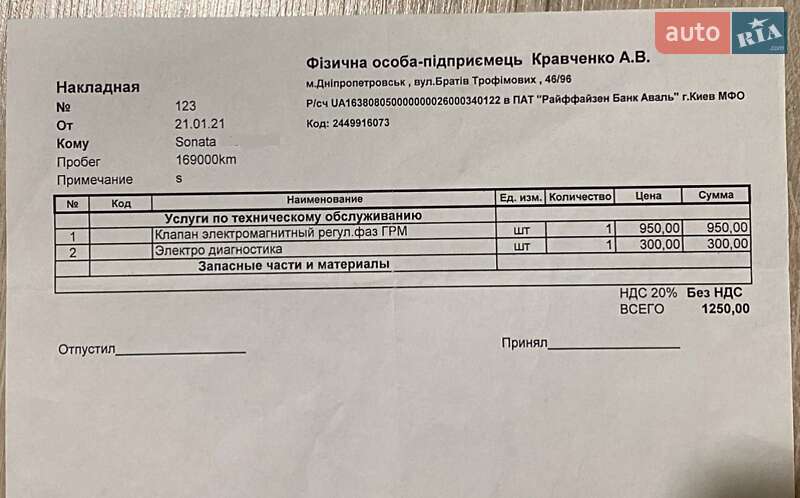 Седан Hyundai Sonata 2005 в Краснограді