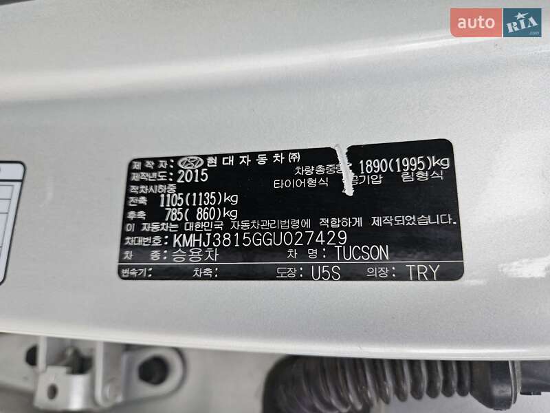 Позашляховик / Кросовер Hyundai Tucson 2015 в Дніпрі