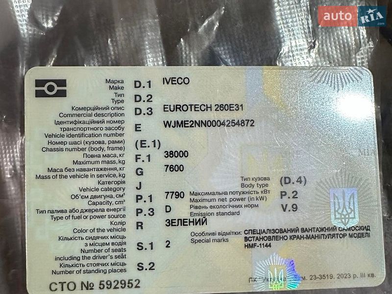 Самосвал Iveco EuroTech 2002 в Надворной фото 2 Самосвал Iveco EuroTech 2002 в Надворной