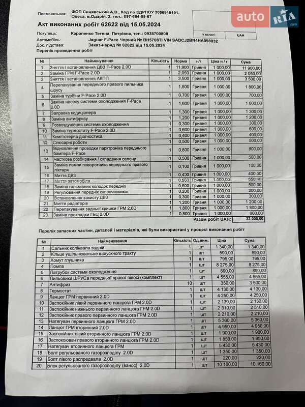 Позашляховик / Кросовер Jaguar F-Pace 2016 в Одесі фото 110 Позашляховик / Кросовер Jaguar F-Pace 2016 в Одесі