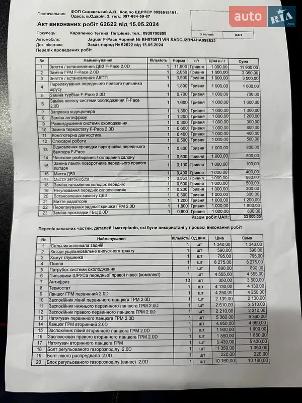 Позашляховик / Кросовер Jaguar F-Pace 2016 в Одесі документ 5 фото Позашляховик / Кросовер Jaguar F-Pace 2016 в Одесі документ