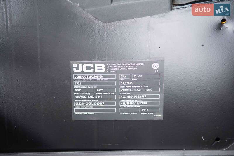Підйомник телескопічний JCB 531-70 2017 в Житомирі
