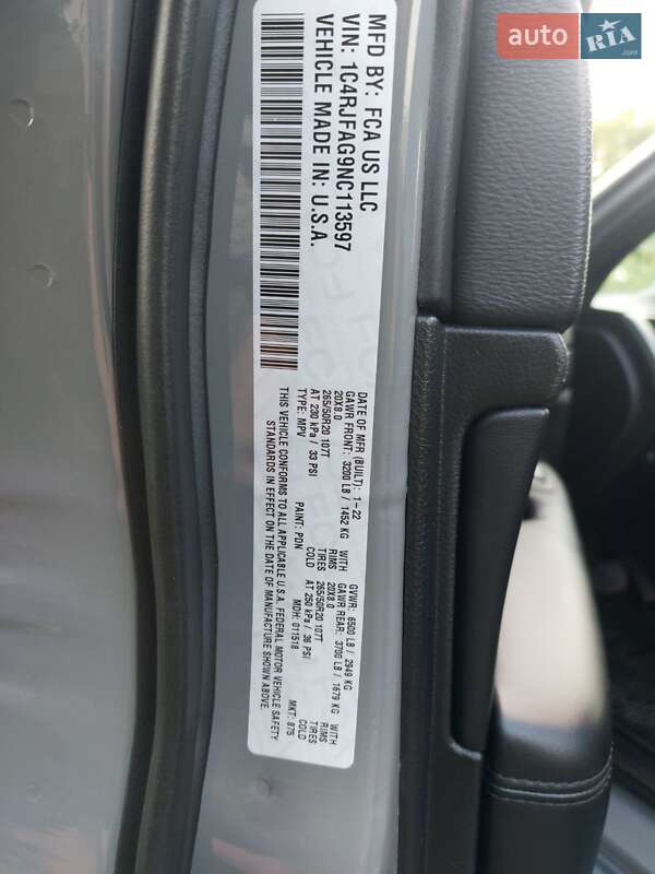 Внедорожник / Кроссовер Jeep Grand Cherokee 2022 в Ромнах