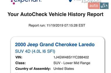 Внедорожник / Кроссовер Jeep Grand Cherokee 2000 в 