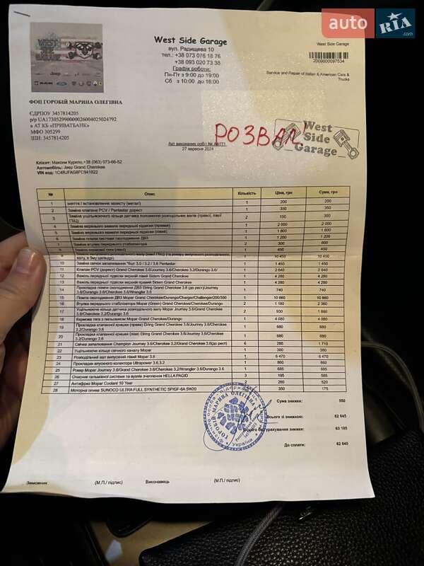 Внедорожник / Кроссовер Jeep Grand Cherokee 2015 в Киеве