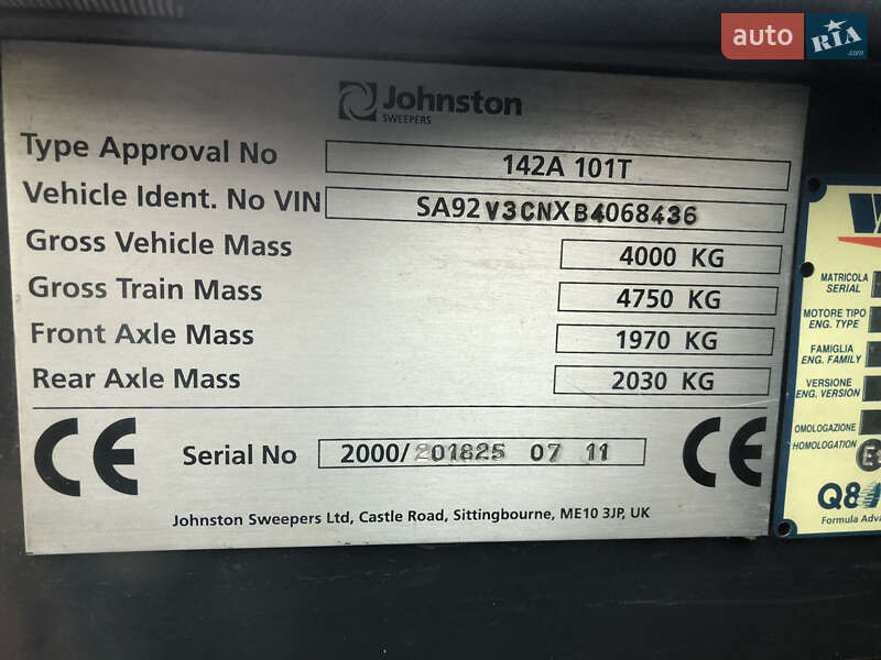 Прибиральна машина Johnston Sweepers Compact 2011 в Львові фото 7 Прибиральна машина Johnston Sweepers Compact 2011 в Львові