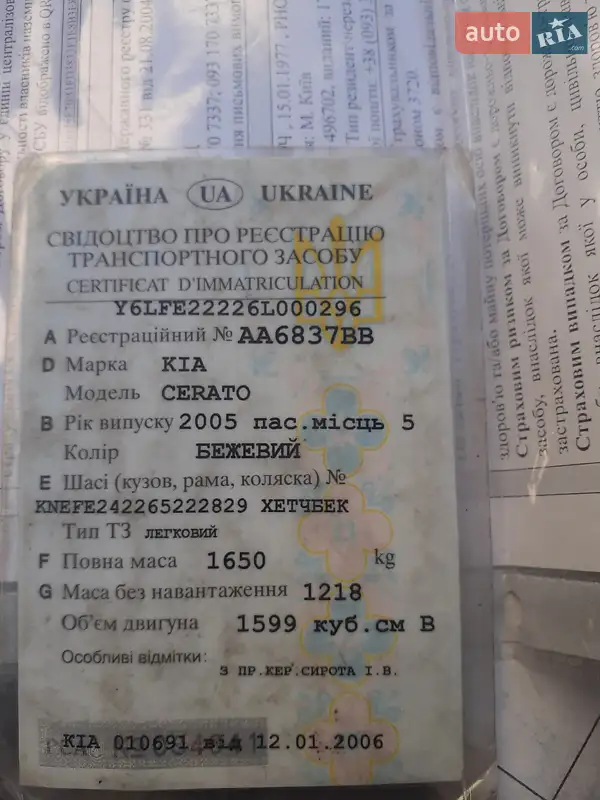 Kia Cerato 2005