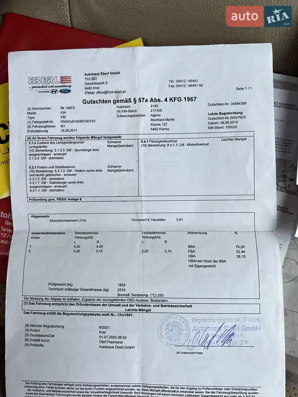 Внедорожник / Кроссовер Kia Sorento 2011 в Белогорье документ