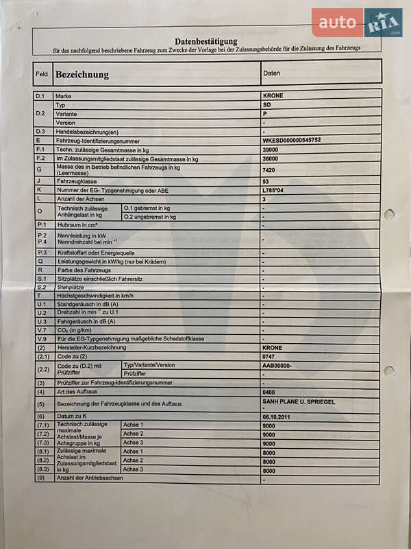 Тентованный борт (штора) - полуприцеп Krone Mega 2012 в Бучаче фото 52 Тентованный борт (штора) - полуприцеп Krone Mega 2012 в Бучаче