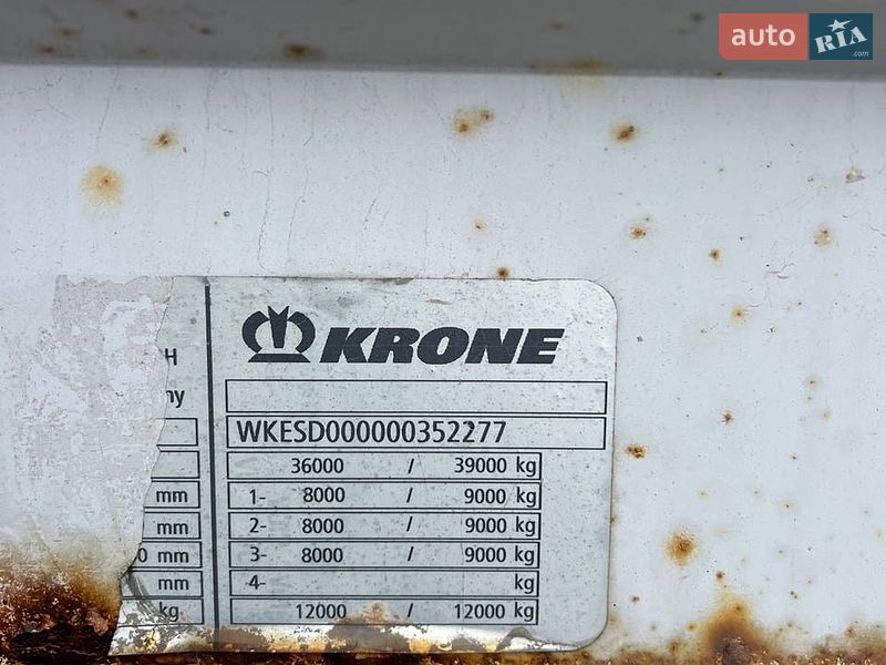 Тентованный борт (штора) - полуприцеп Krone SD 2007 в Любомле