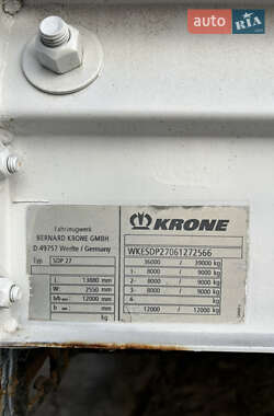 Тентованный борт (штора) - полуприцеп Krone SDP 27 2006 в 
