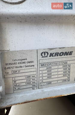 Тентованный борт (штора) - полуприцеп Krone SDP 27 2006 в 