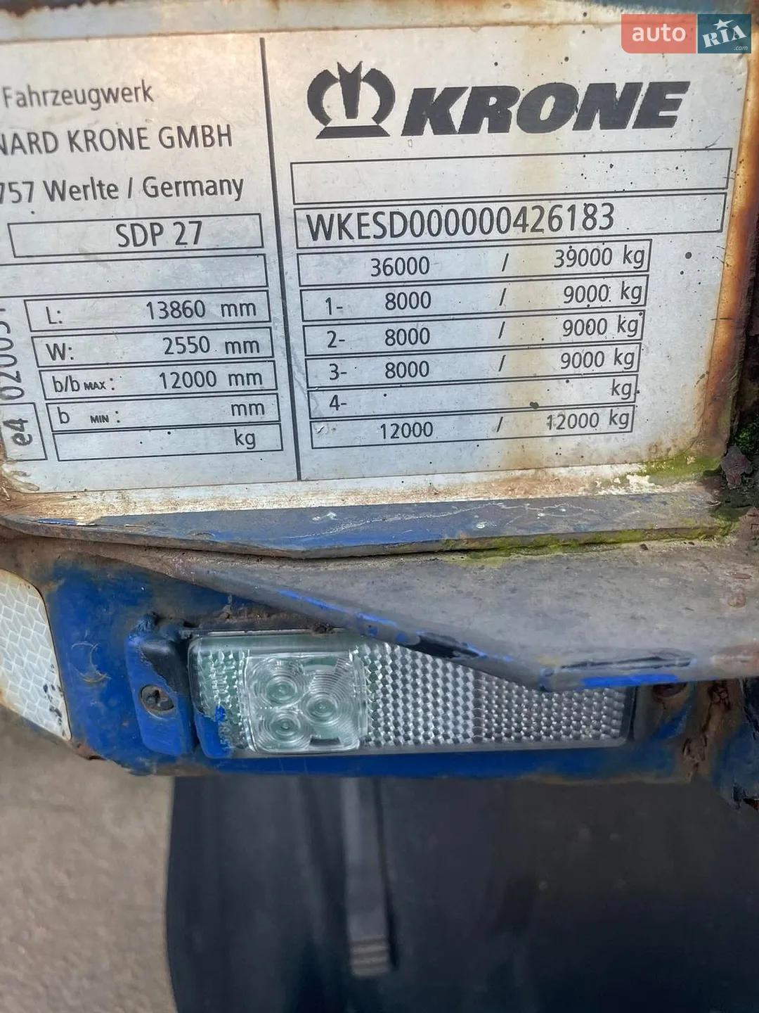 Krone SDP 27 2008 VIN WKESD000000426183 фото оголошення 5 з 20