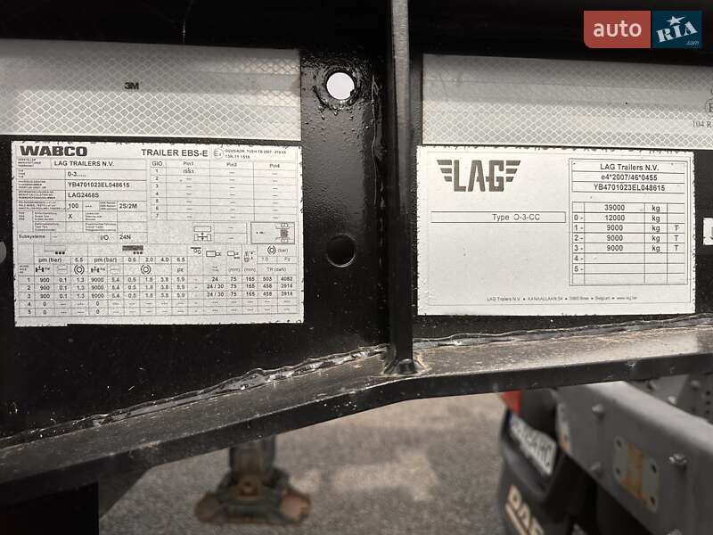 Контейнеровоз напівпричіп LAG 0-3-CC 2014 в Луцьку