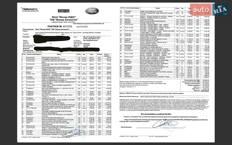 Внедорожник / Кроссовер Land Rover Range Rover Sport 2012 в Киеве документ