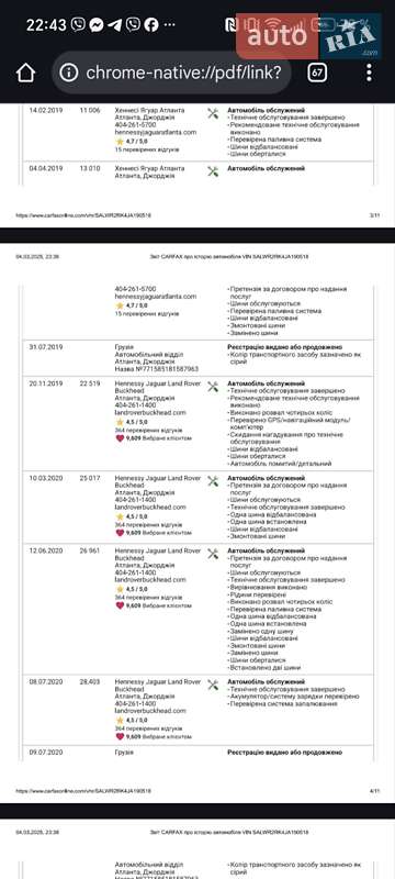 Внедорожник / Кроссовер Land Rover Range Rover Sport 2018 в Киеве