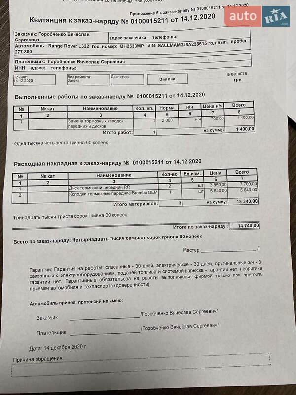 Внедорожник / Кроссовер Land Rover Range Rover 2006 в Одессе