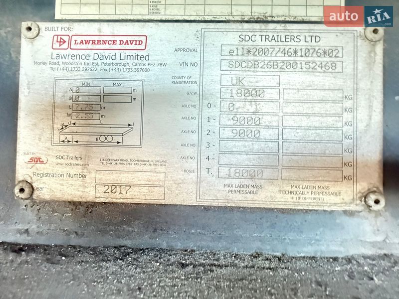 Фургон Lawrence David PJDR03 2017 в Болграде фото 9 Фургон Lawrence David PJDR03 2017 в Болграде