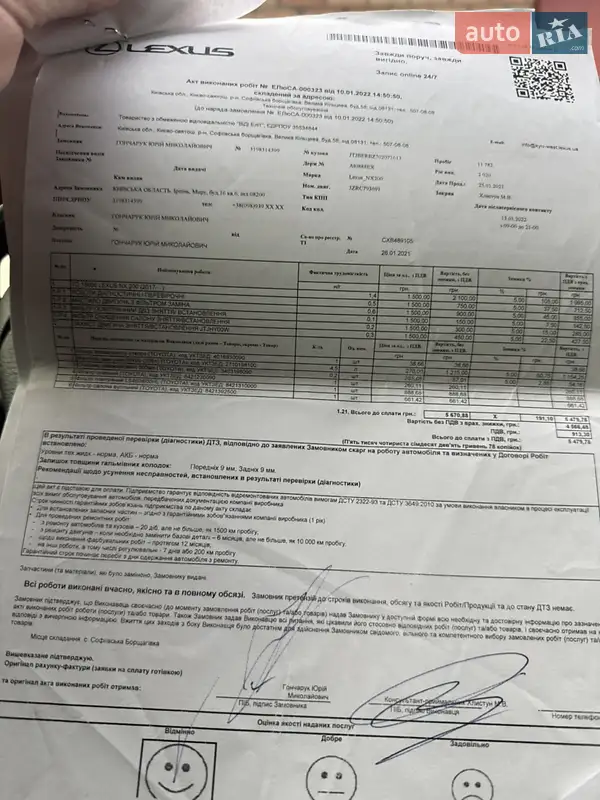 Внедорожник / Кроссовер Lexus NX 2020 в Ирпене документ 4 фото Внедорожник / Кроссовер Lexus NX 2020 в Ирпене документ