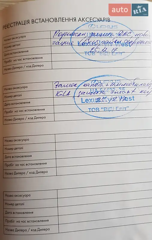 Позашляховик / Кросовер Lexus RX 2017 в Києві документ