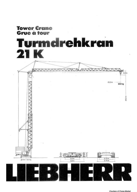 Башенный кран Liebherr 21K 1980 в Калуше