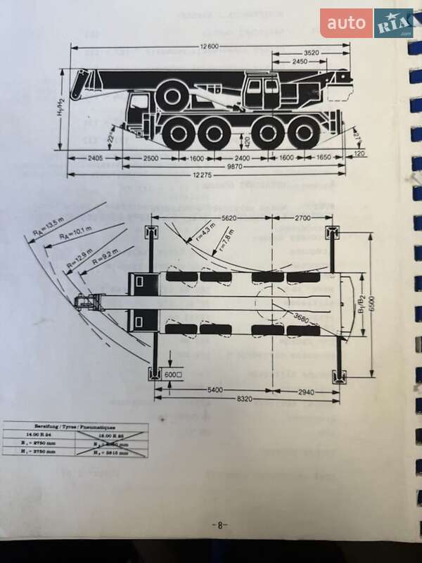 Автокран Liebherr LTM 1060/2 1987 в Тернополе фото 14 Автокран Liebherr LTM 1060/2 1987 в Тернополе