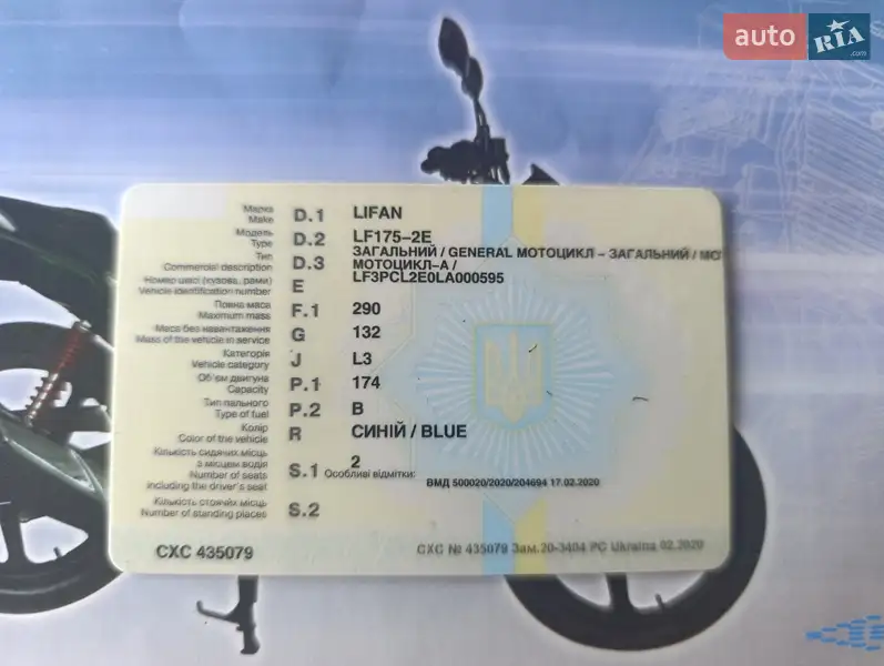 Грузовые мотороллеры, мотоциклы, скутеры, мопеды Lifan CityR 200 2020 в Шацке документ